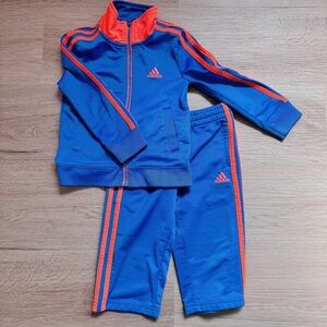 adidas Kids Blue and Orange Track Set